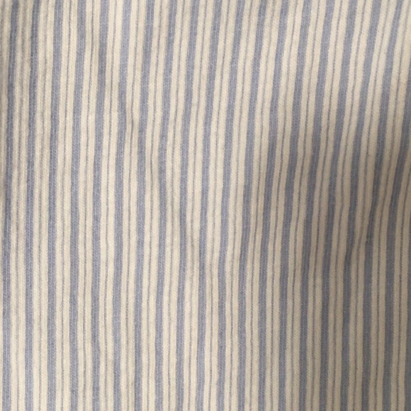 Zara Collections Blouse Top Casual Blue/White Women’s Size Small Shoulder Off - Picture 4 of 4